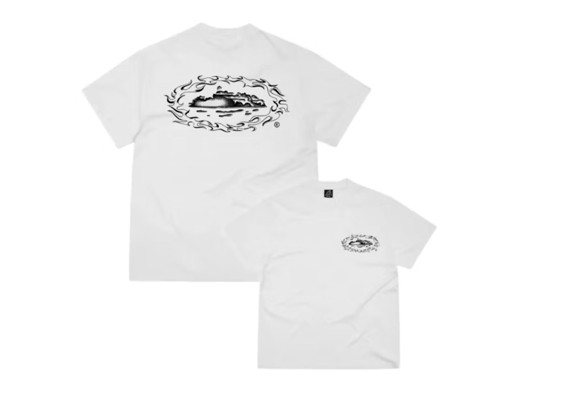 Corteiz Firey Alcatraz T-shirt White