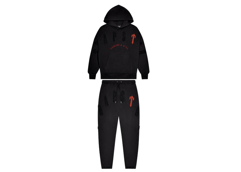 Trapstar Irongate Arch Chenille 2.0 Tracksuit - Black/Red 2.0