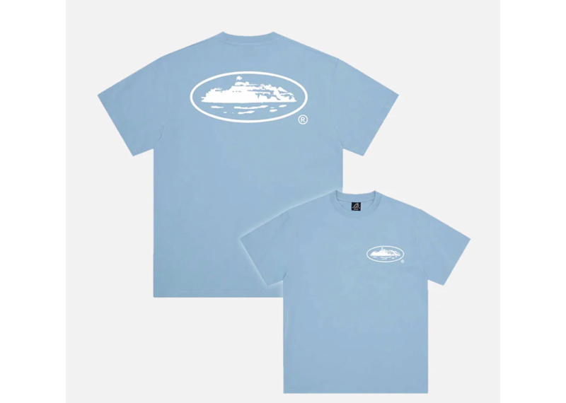 Corteiz RTW OG Island T-Shirt - Baby Blue