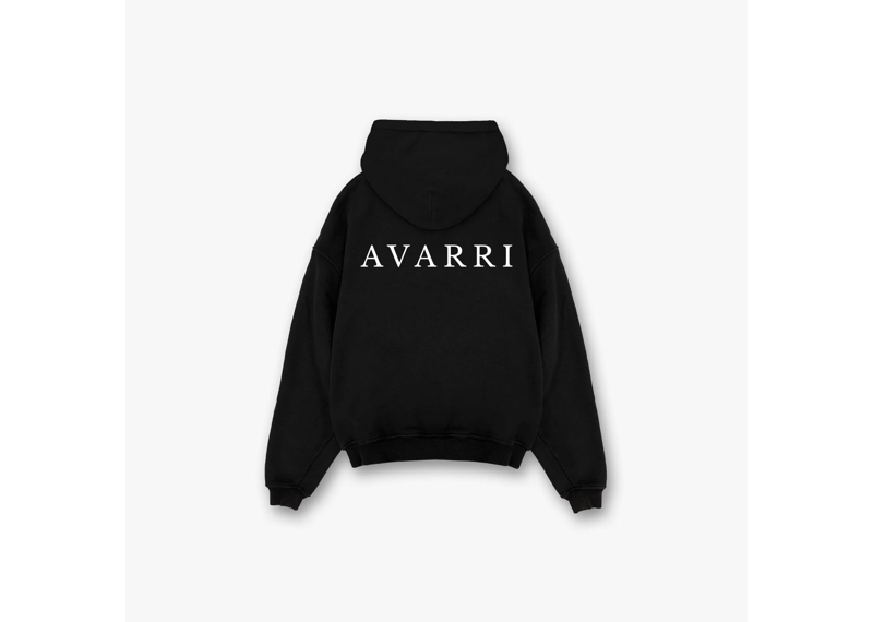AVARRI ZIP-UP HOODIE JET BLACK
