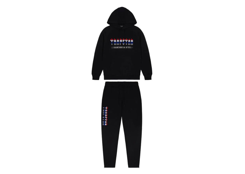 Trapstar Chenille Decoded 2.0 Hooded Tracksuit - Black Revolution