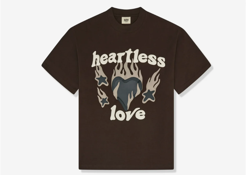 Broken Planet Heartless Love Mocha Brown T Shirt