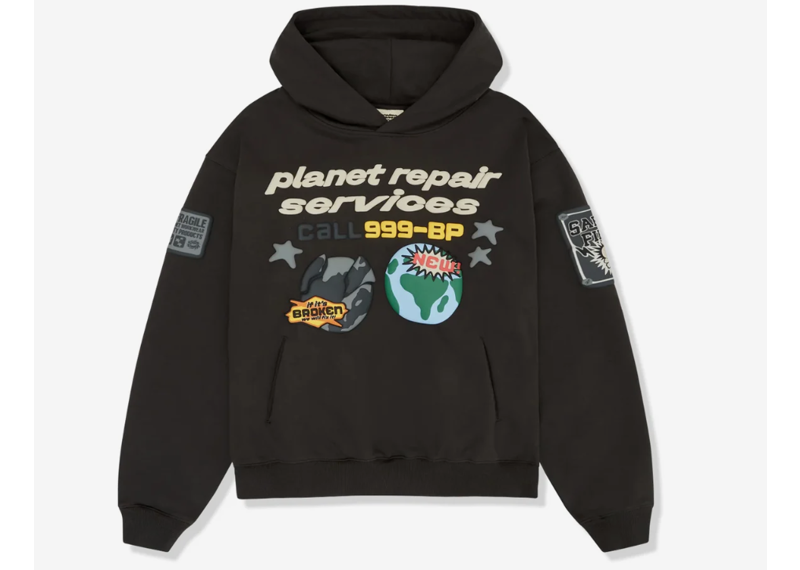Broken Planet Repair Services Soot Black Hoodie