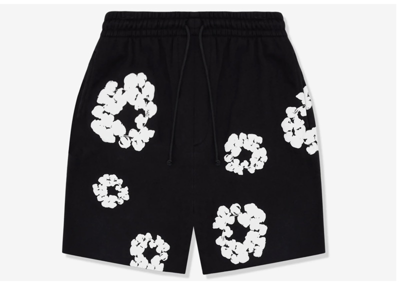 Denim Tears The Cotton Wreath Black Shorts