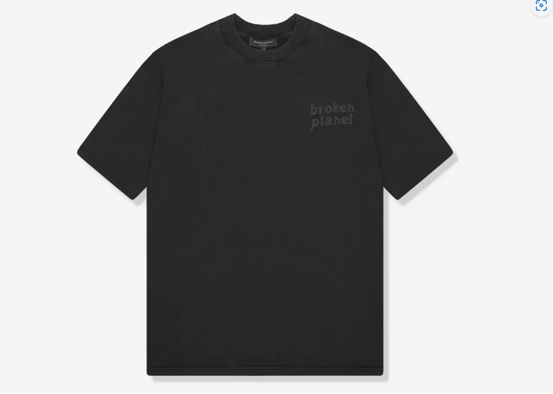 Broken Planet Basics Washed Midnight Black T Shirt