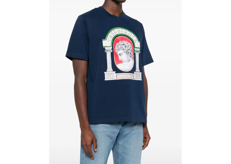 Casablanca La Medaille T-Shirt Navy