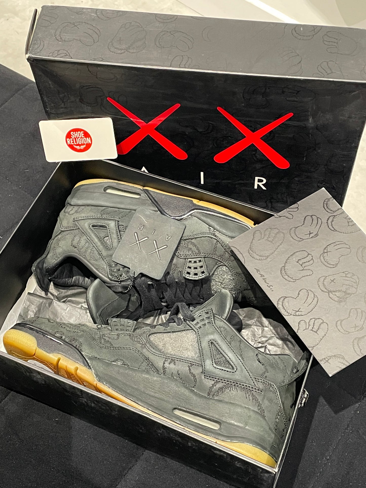 Jordan 4 Retro Kaws Black