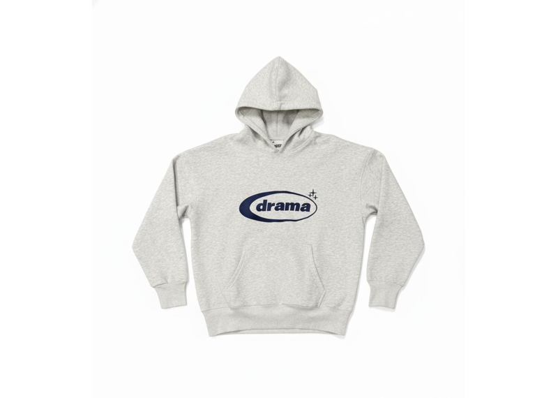 DRAMA CALL OVAL GREY NAVY HOODIE