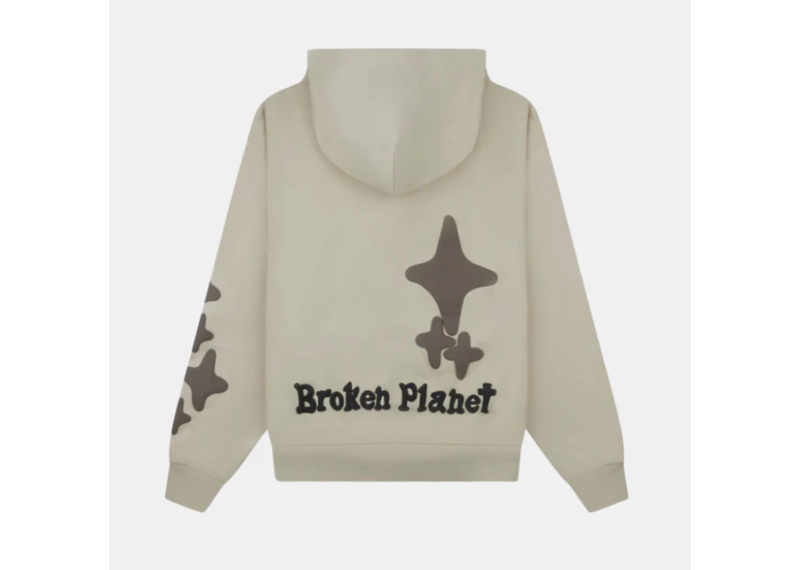 Broken Planet Market Alone But Not Lonely Bone White Hoodie