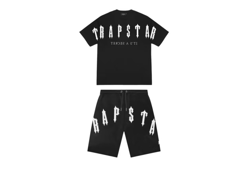 Trapstar Arch Chenille Decoded 2.0 Shorts Set - Black/White