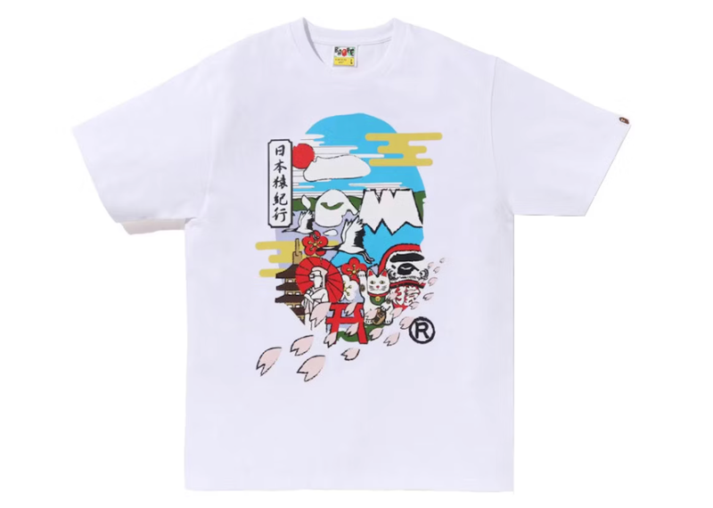 BAPE Japan Culture Ape Head Tee White