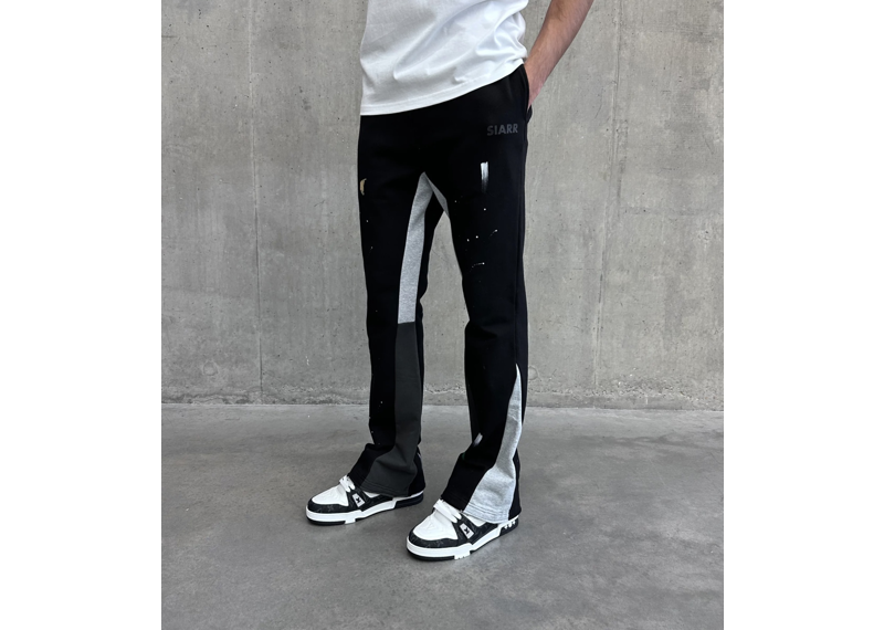 Siarr Flared Jogger Black Paint