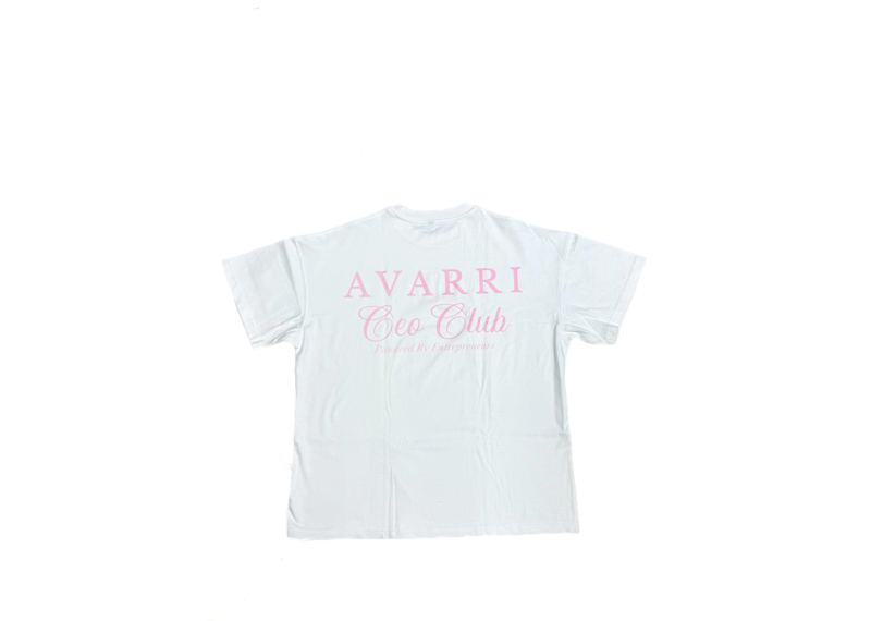 AVARRI WHITE BABY PINK T-SHIRT