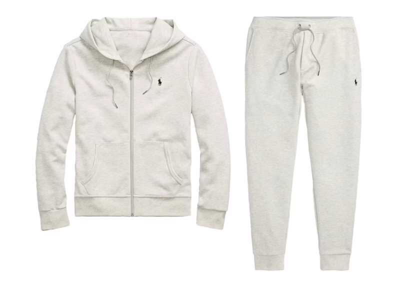 Polo Ralph Lauren Double-Knit Full-Zip Hoodie and Double-Knit Jogger Pant Set Light Sport Heather
