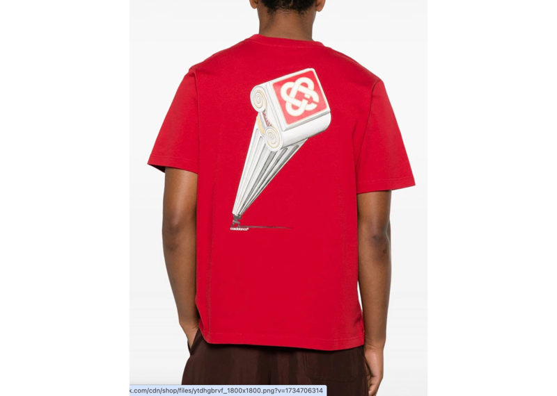 Casablanca Leaning Column T-Shirt Red