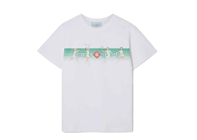Casablanca Playful Stripes T-Shirt in White