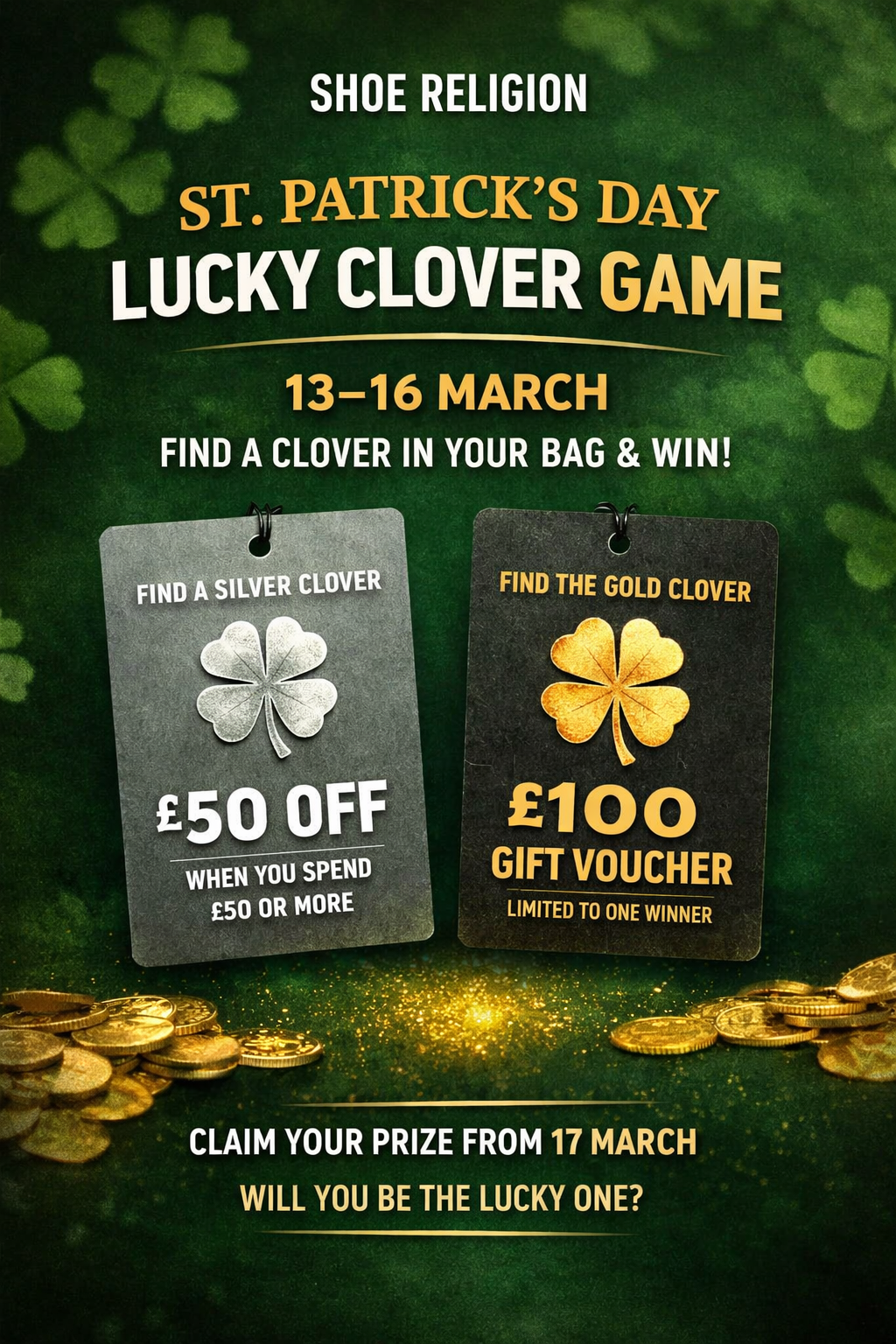 St. Patrick’s Day Lucky Clover Game at Shoe Religion