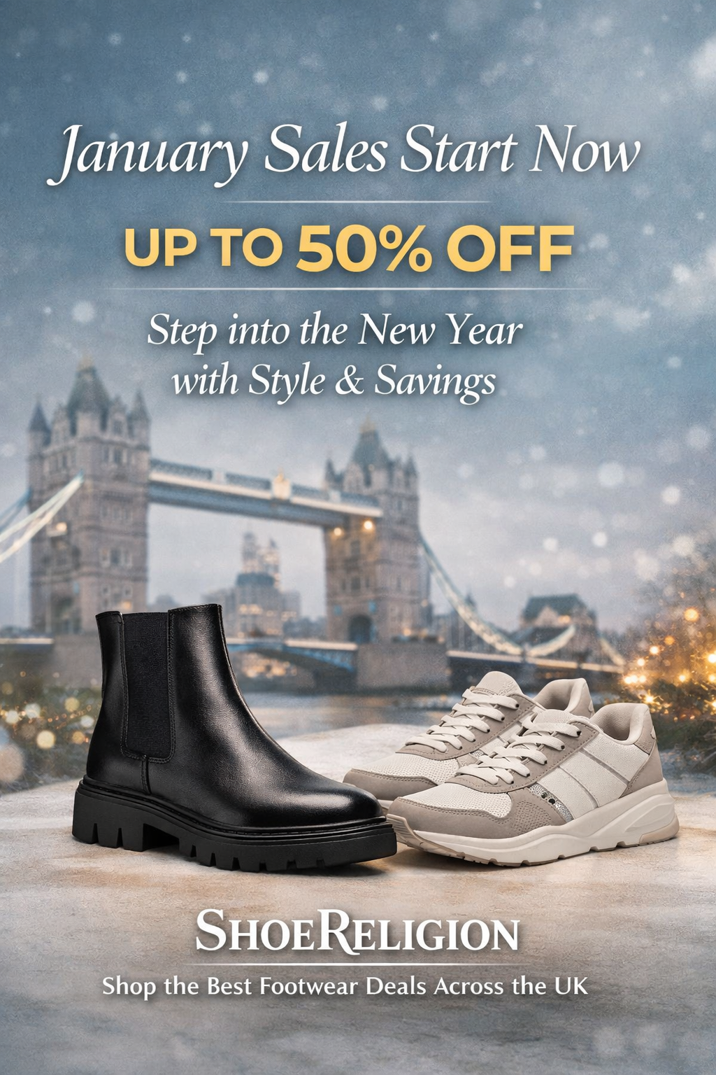 January Sales Start with Up to 50% Off Footwear | A Warm New Year Welcome from Shoe Religion