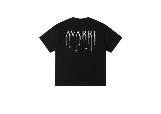 AVARRI STARS DRIP T-SHIRT BLACK