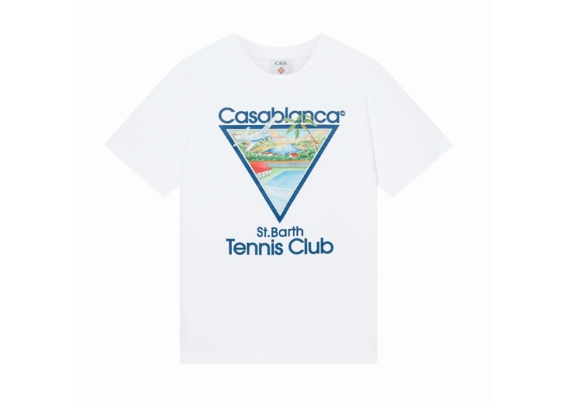 CASABLANCA Tennis Club Icon Cotton Short Sleeve T-Shirt