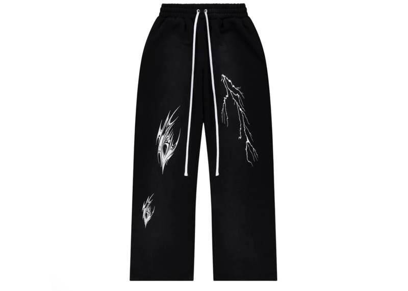 FULLYPAID BLACK ACID WASH JOGGERS