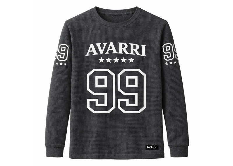 AVARRI 99 STARS CHARCOAL GREY LONG SLEEVE JERSEY