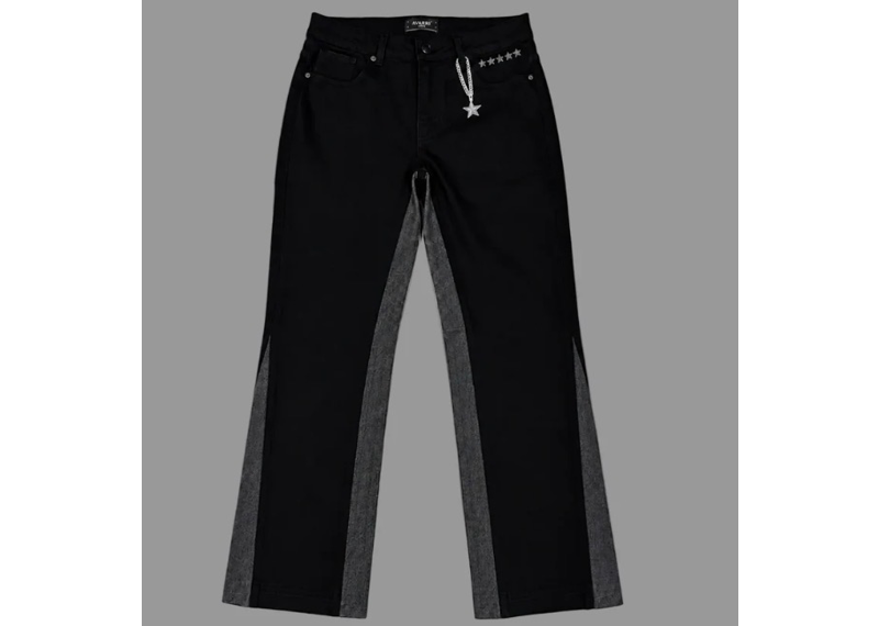 AVARRI Star Flared Jeans - Black