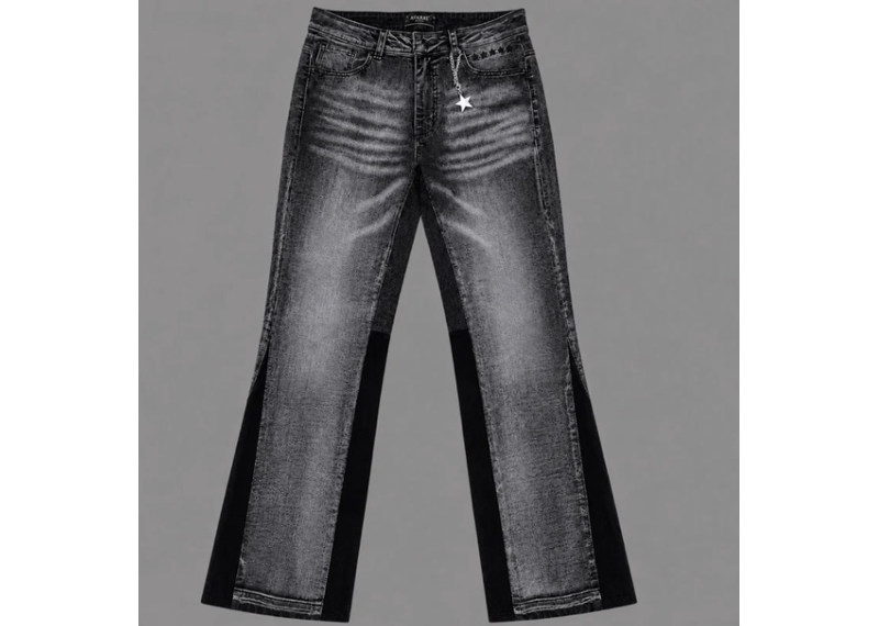 AVARRI Star Flared Jeans Grey