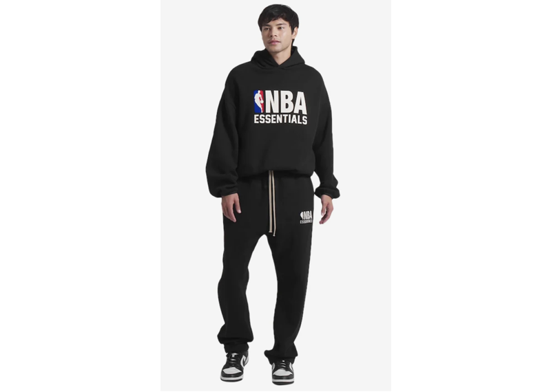 Fear of God Essentials x NBA Relaxed Black Sweatpants