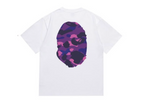 BAPE Colour Camo Big Ape Head Tee - White/Purple