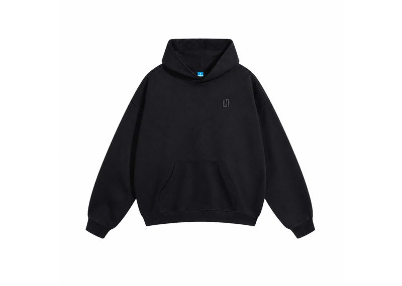 UNBRANDED VISION BASIC HEAVYWEIGHT HOODIE 'BLACK'