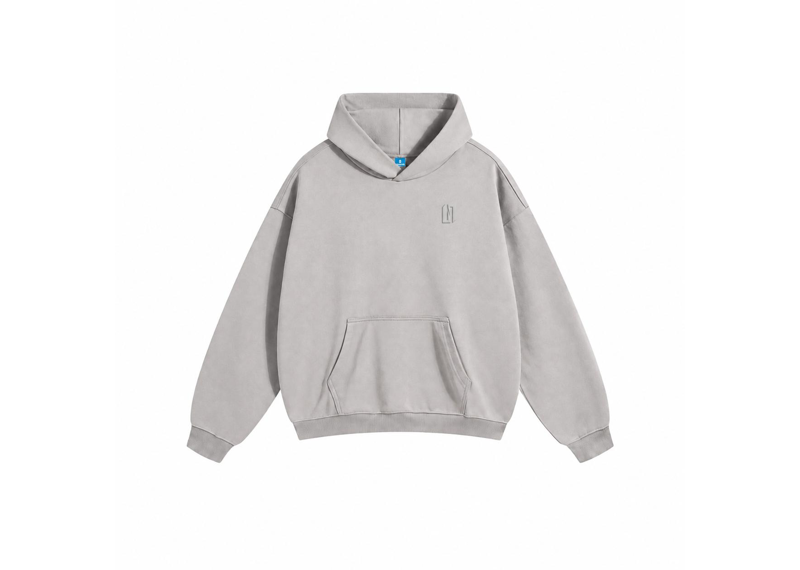 UNBRANDED VISION BASIC HEAVYWEIGHT HOODIE 'LIGHT GREY'