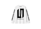 Unbranded White Long Sleeve Drip Tee