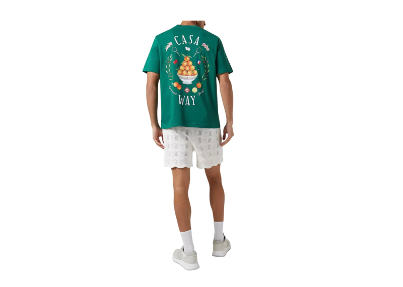 Casablanca Casa Way Print T-Shirt Tennis Green
