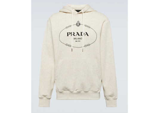 Prada Logo Cotton Hoodie