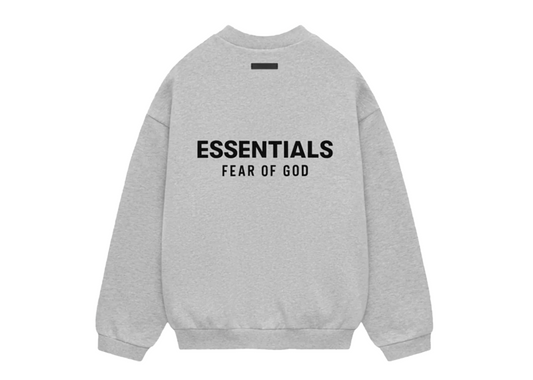 FEAR OF GOD ESSENTIALS LIGHT HEATHER GREY CREWNECK (FW24)