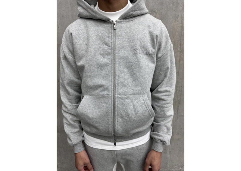Siarr Zip Hoodie Light Grey