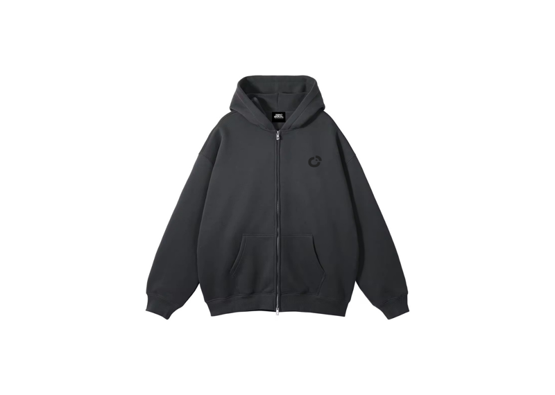 Zero Signal Zip-Up Hoodie Charcoal Grey