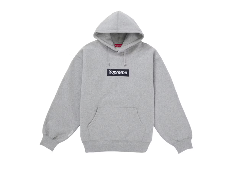 Supreme Box Logo Hooded Sweatshirt (FW25) - Heather Grey