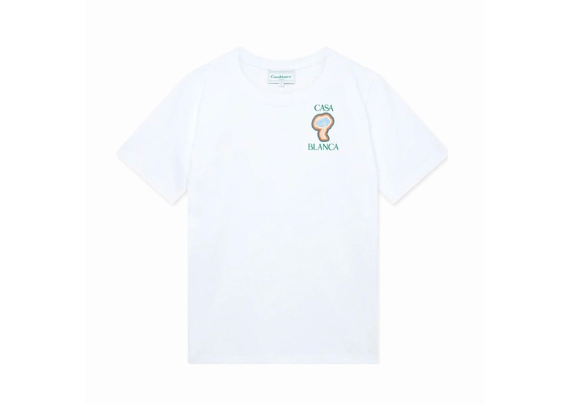 Casablanca Rainbow Mushroom Printed T-shirt - White