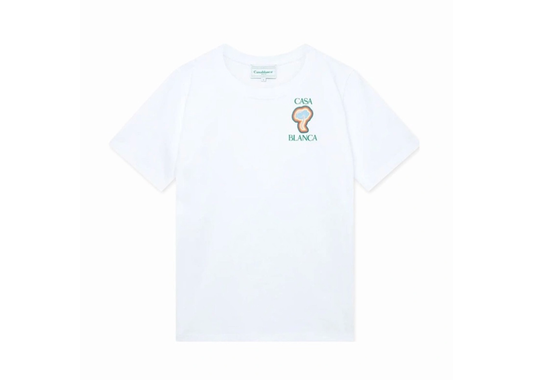 Casablanca Rainbow Mushroom Printed T-shirt - White