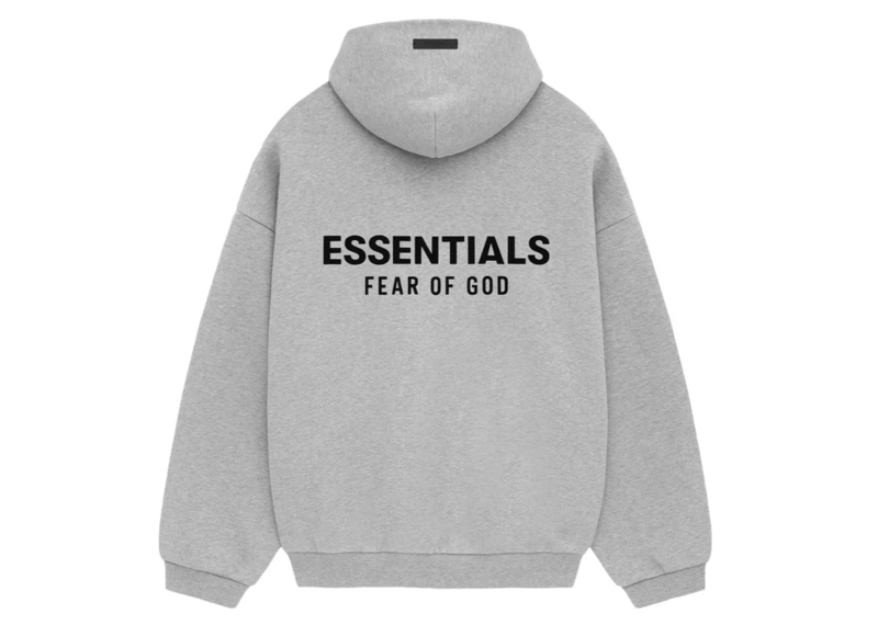 FEAR OF GOD ESSENTIALS FLEECE HOODIE (FW24) LIGHT HEATHER GREY