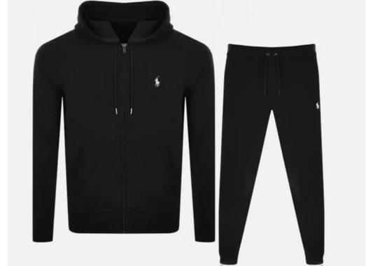 Polo Ralph Lauren Double-Knit Full-Zip Hoodie and Double-Knit Jogger Pant Set Aviator Black