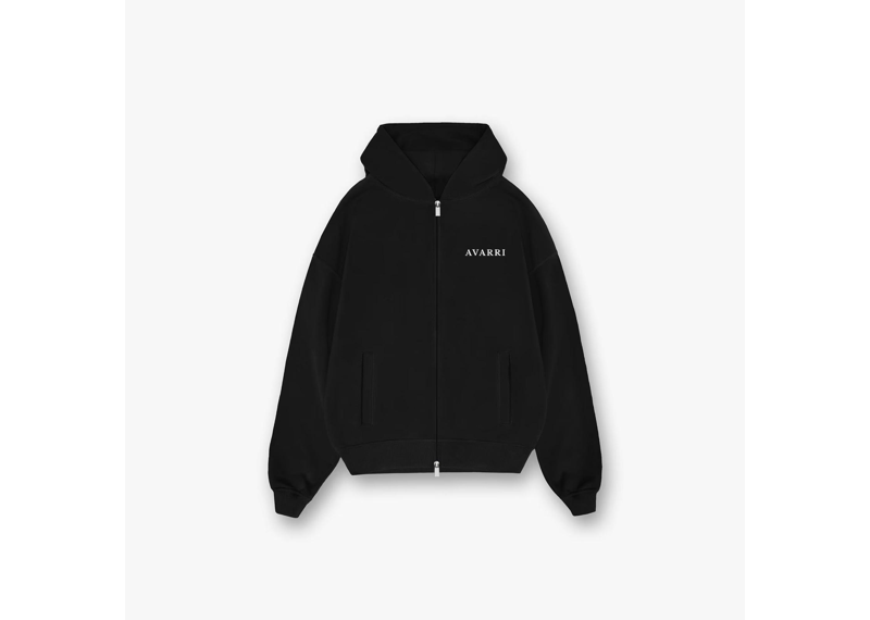 AVARRI ZIP-UP HOODIE JET BLACK