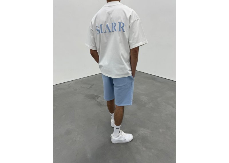 Siarr Puff Tee - White/Baby Blue