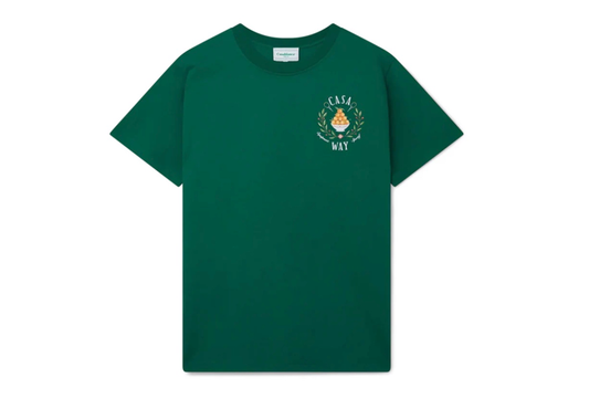 Casablanca Casa Way Print T-Shirt Tennis Green