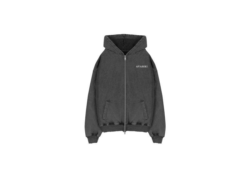 AVARRI ZIP-UP HOODIE ACID GREY