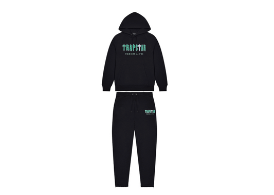 Trapstar Decoded Chenile Tracksuit - Black/Teal