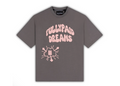FULLYPAID DREAMS OVERSIZED T-SHIRT CHARCOAL GREY PINK