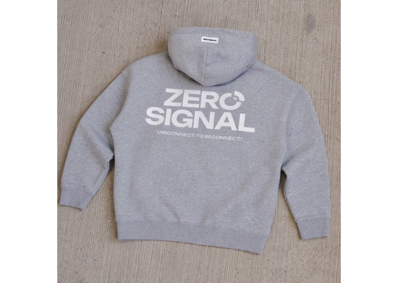 ZERO SIGNAL PULLOVER HOODIE HEATHER GREY